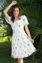 Load image into Gallery viewer, MISHA EMBROIDERED PUFF SLEEVE DRESS
