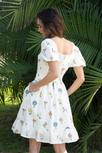 Load image into Gallery viewer, MISHA EMBROIDERED PUFF SLEEVE DRESS
