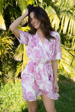 Load image into Gallery viewer, GITA PRINTED CHIFFON FAUX WRAP DRESS
