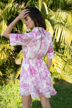 Load image into Gallery viewer, GITA PRINTED CHIFFON FAUX WRAP DRESS
