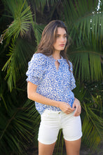 Load image into Gallery viewer, HARPER PRINTED POPLIN BUTTON DOWN TOP
